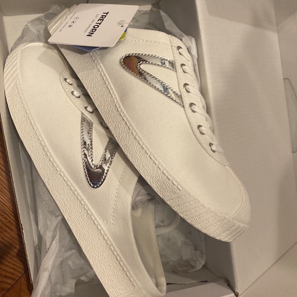 Tretorn Easy Nylite White/Silver New